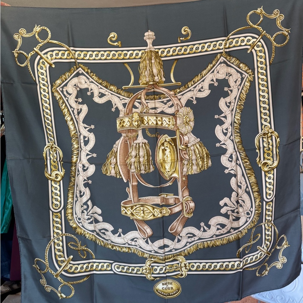 Hermès "Bride de Cour" 90x90 silk scarf